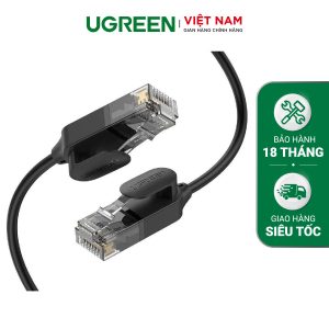 UGREEN 70334 Cáp Mạng Cat 6A Đồng Nguyên Chất 32AWG, Truyền 10Gbps, Dài 2m Màu Đen - Như Mới