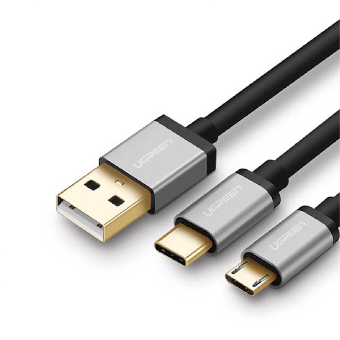 Micro usb type c. Кабель Ugreen USB Type-c. Ugreen Micro USB. Кабель Type b - Micro USB Ugreen. Кабель передачи данных 2-в-1 Micro-USB + Type-c.