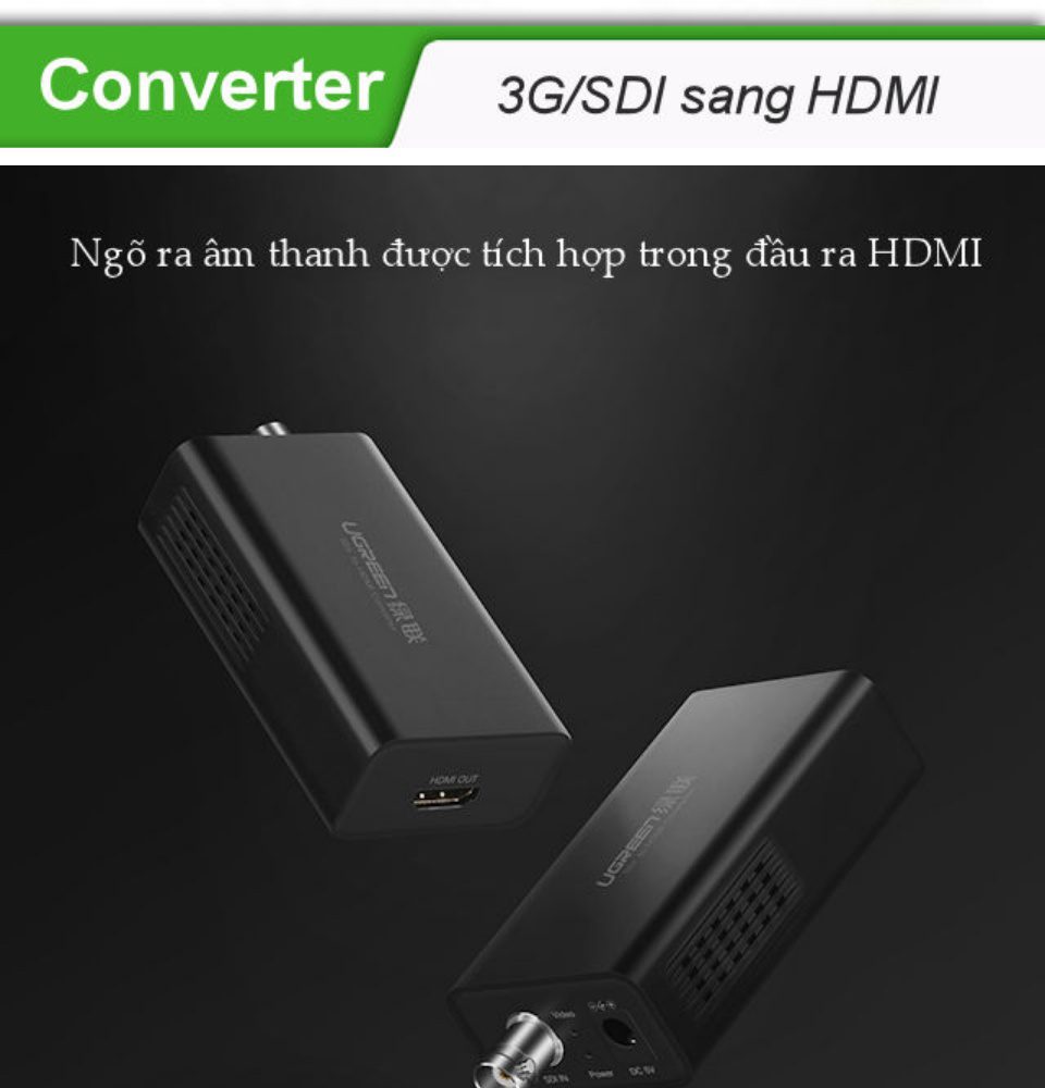 Bộ chuyển đổi tín hiệu 3G/SDI sang HDMI UGREEN CM131 Độ phân giải HD