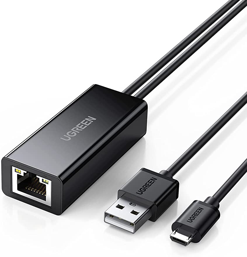 Bộ chuyển đổi USB sang LAN UGREEN 30985 - Tích hợp cổng micro - Tốc độ truyền 100Mbps