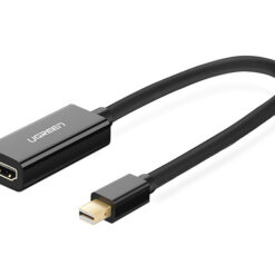 Cáp chuyển đổi Mini DisplayPort đực sang HDMI cái hỗ trợ 1080P dài 18cm UGREEN MD112. - Đen