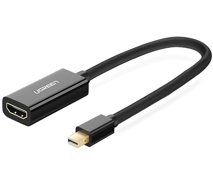 Cáp chuyển đổi Mini DisplayPort đực sang HDMI cái hỗ trợ 1080P dài 18cm UGREEN MD112. - Đen