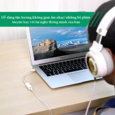 Cáp chuyển đổi từ cổng USB ra audio 3.5mm UGREEN US206hỗ trợ Mic và Tai Nghe Ugreen US206 30712