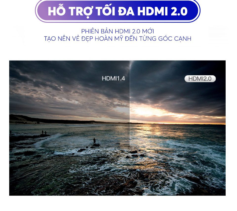 Cáp HDMI 2.0 UGREEN HD131 Dây Carbon chuẩn 4K/60Hz dài từ 1-5m UGREEN HD131