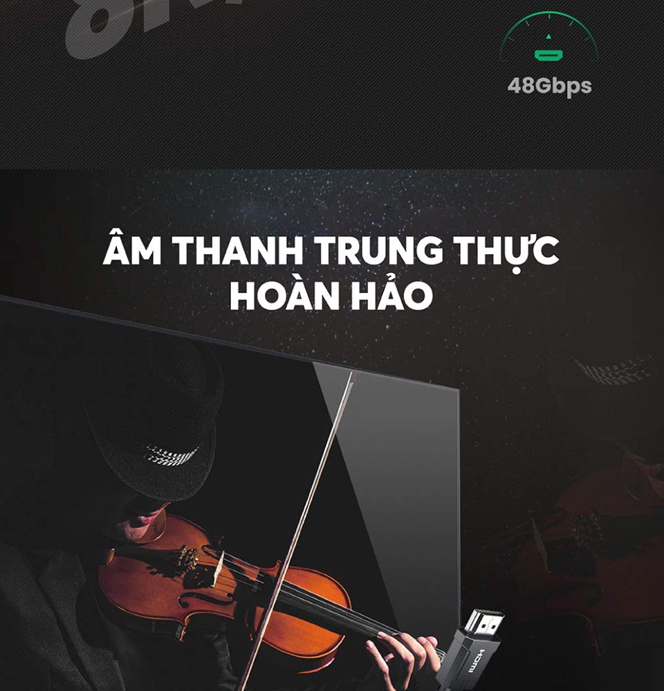 cap hdmi 21 ugreen hd135 ho tro phan giai 8k 60hz truyen tai tin hieu khong suy hao vo hop kim chong nhieu tot 2