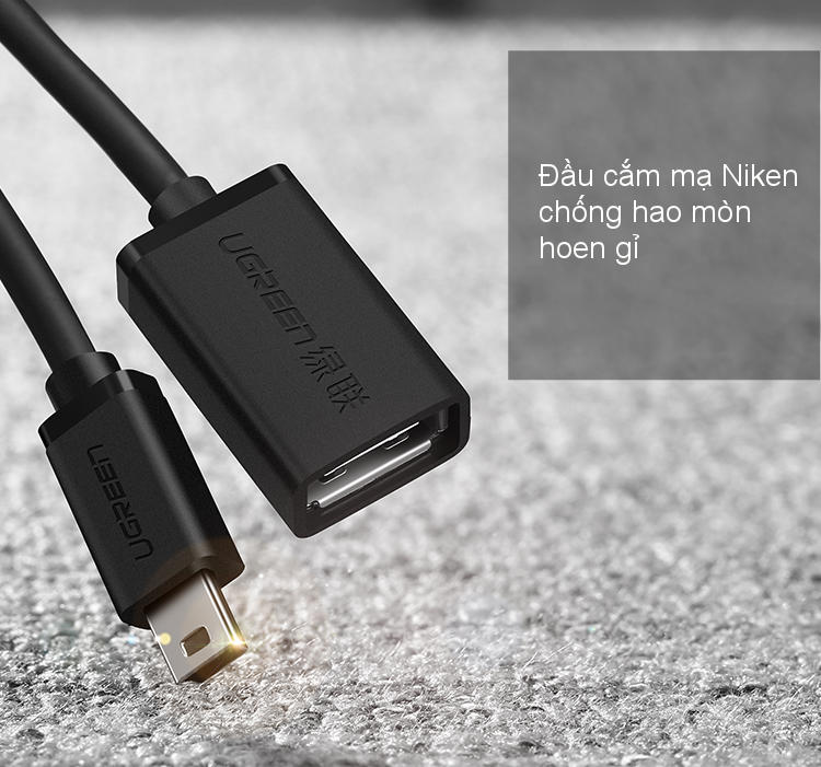 Cáp OTG Mini USB 2.0 UGREEN US249 - Lõi đồng nguyên chất, tốc độ truyền tải cao