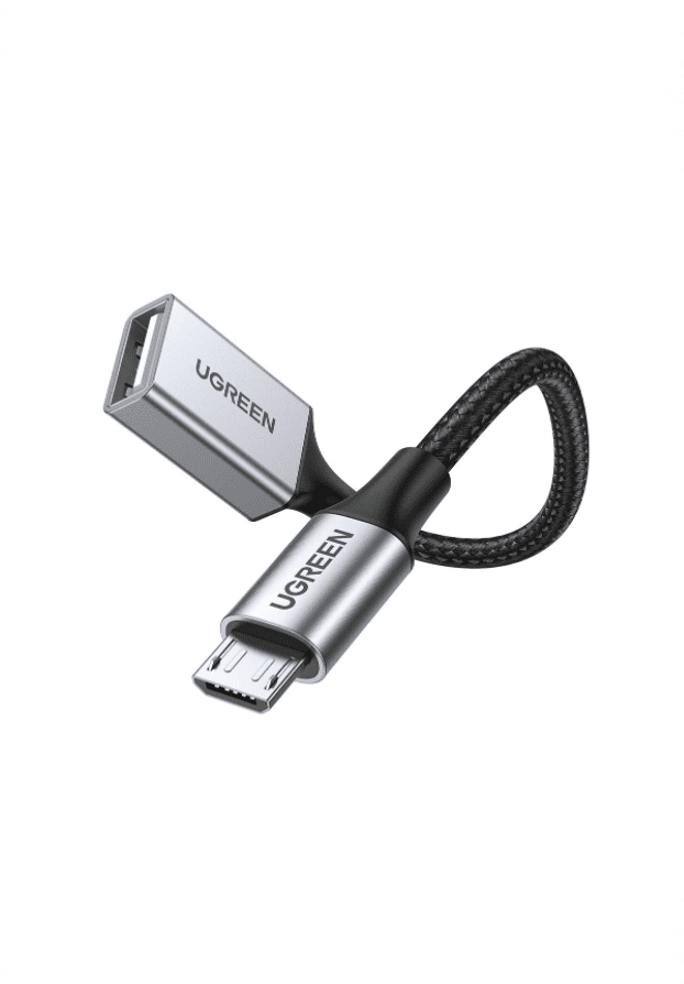 Cáp OTG UGREEN 30895 Chuyển USB2.0 sang Micro USB 2.0 - Dây bện nylon chắc chắn