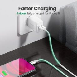Cáp sạc nhanh Iphone chuẩn MFi UGREEN US291 trắng 16 Cáp sạc iPhone UGREEN US291 Sạc nhanh dòng 2.4A - Cổng Lightning cho iPhone/ iPad chuẩn Mfi