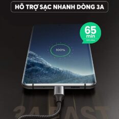 Cáp sạc nhanh PD60W UGREEN US255 - Đầu bẻ vuông góc chống gập gãy, Sạc nhanh chuẩn Quick Charge 3.0 dòng 3A