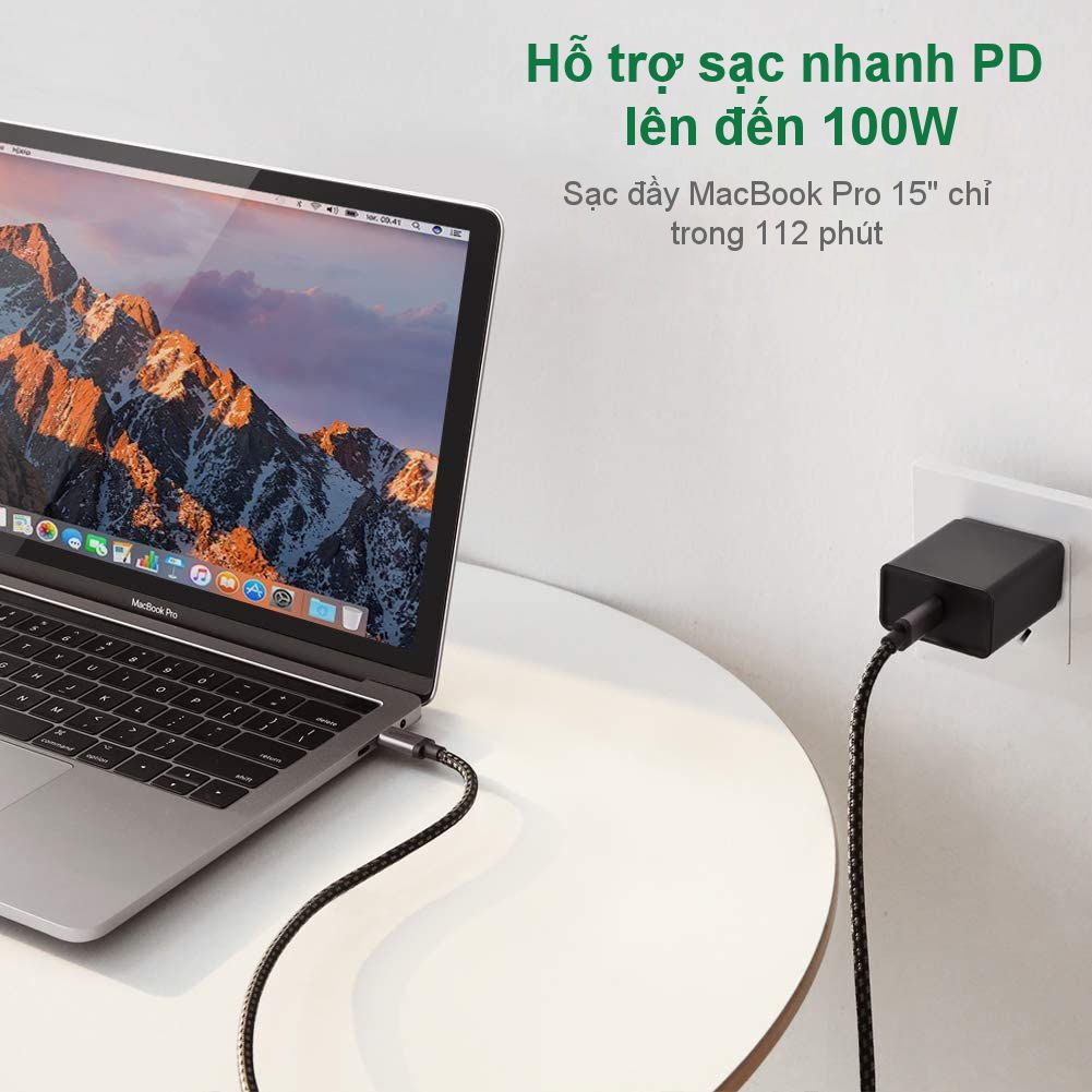 Cáp sạc nhanh Type C PD100W UGREEN US316 - Sạc nhanh cho Macbook Air / Macbook Pro / iPad Pro 2020 / Samsung / Xiaomi / PD Laptop