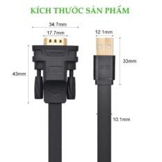 Cáp USB 2.0 sang cáp COM RS232 dài 2m UGREEN CR107 20218