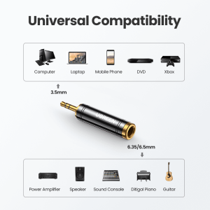 Đầu chuyển 3.5mm đực sang 6.5mm cái UGREEN AV168