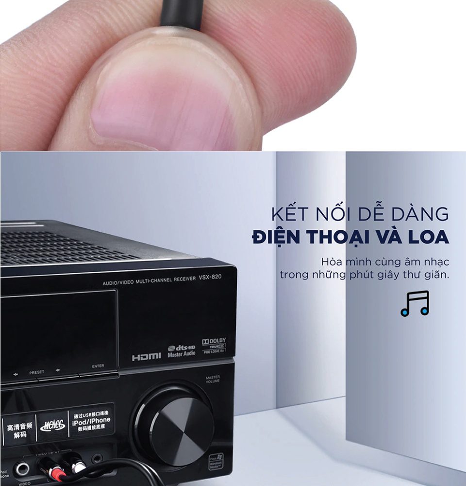 Dây Audio 3.5mm ra 2 đầu RCA (Hoa sen) UGREEN AV116