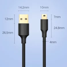 Dây cáp chuyển USB sang Mini USB đầu mạ vàng UGREEN US132