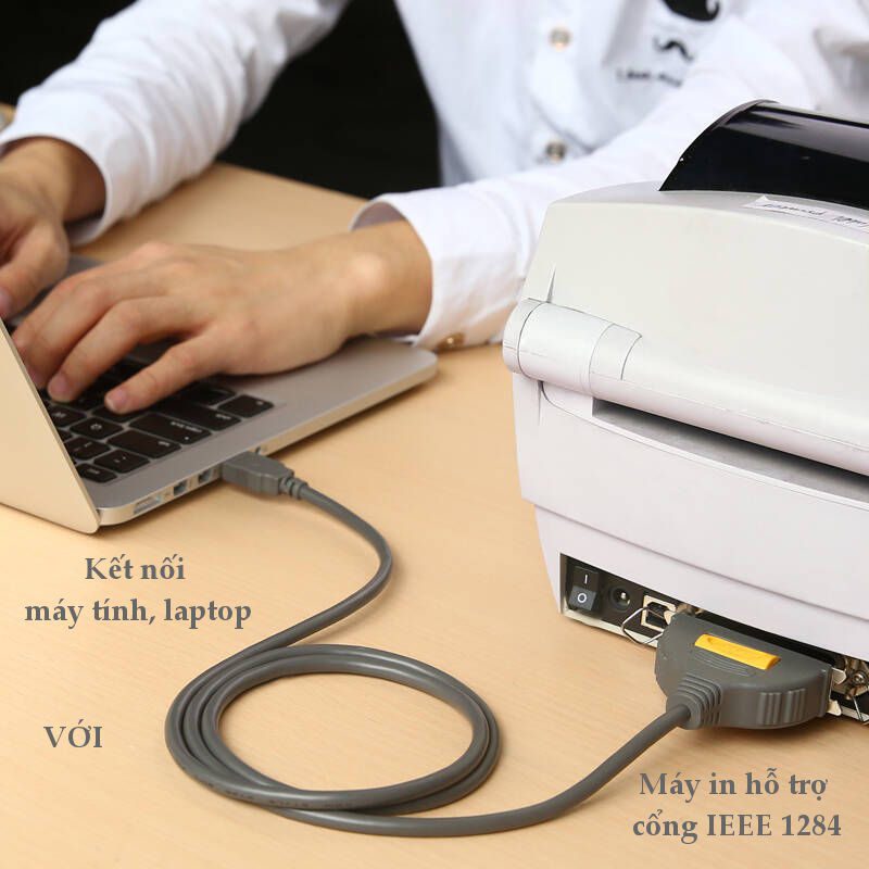 Dây máy in USB sang IEEE1284 Parallel dài 1-2m UGREEN CR124