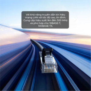 Dây cáp mạng Cat6 UGREEN NW102 cáp tròn màu đen 10 Dây cáp mạng Cat6 UGREEN NW102 cáp tròn màu đen