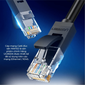 Dây cáp mạng Cat6 dẹt UGREEN NW102 màu đen