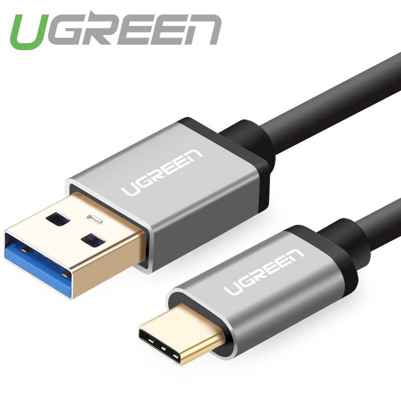 Dây USB 3.0 đầu đực sang USB type C đầu đực chính hãng UGREEN US187 30533 (màu ghi xám)(Xám) – Ugreen Việt Nam