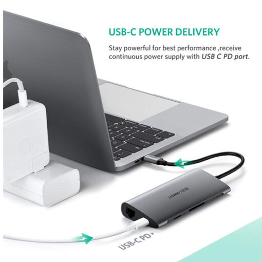 Hub Type C cho MacBook/ Laptop các thiết bị máy tính điện thoại hỗ trợ USB type C truyền âm thanh hình ảnh UGREEN CM219