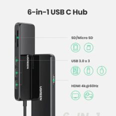 Hub type C  chuyển đổi type C sang HDMI, USB 3.0, khe đọc thẻ nhớ Ugreen 80129