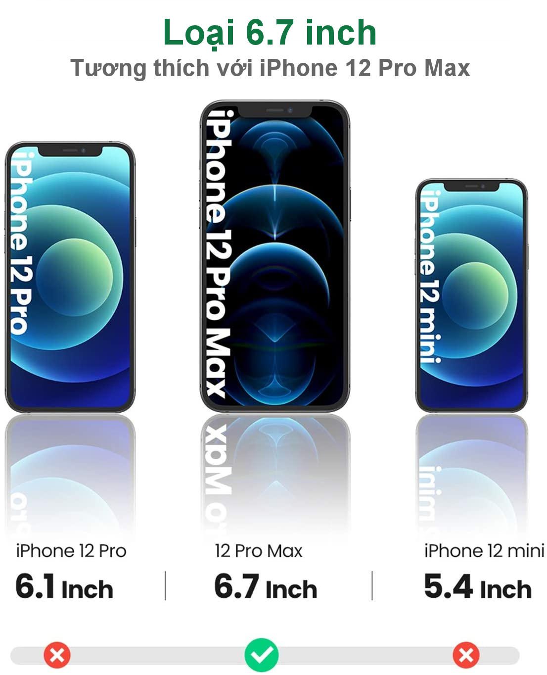 Miếng dán kính cường lực ánh sáng xanh chống lóa mắt độ cứng 9H cho iPhone 12 mini / 12/Pro / Pro Max loại tương ứng 5.4 inh / 6.1 inch / 6.7 inch UGREEN SP158 SP159 SP161 (2-Pack)