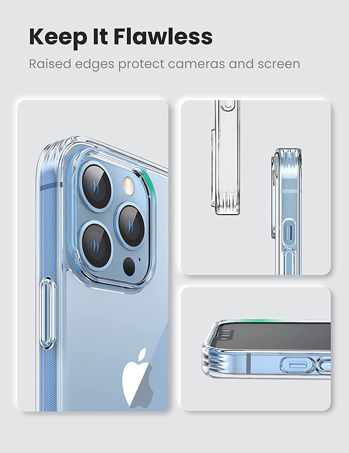 Ốp lưng iPhone 13 UGREEN lp534 - Chất liệu TPU, mặt lưng PC cứng cao cấp, chống trầy xước