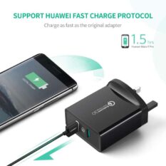 Sạc nhanh 2 cổng UGREEN CD161 - Sạc nhanh Quick Charge 3.0, tối đa 18W mỗi cổng - Sạc nhanh cho Samsung S9 S9+ S8 S8+ S7, Huawei Mate 10 P10, Oneplus 5T, Nexus 5X 6P, Xiaomi