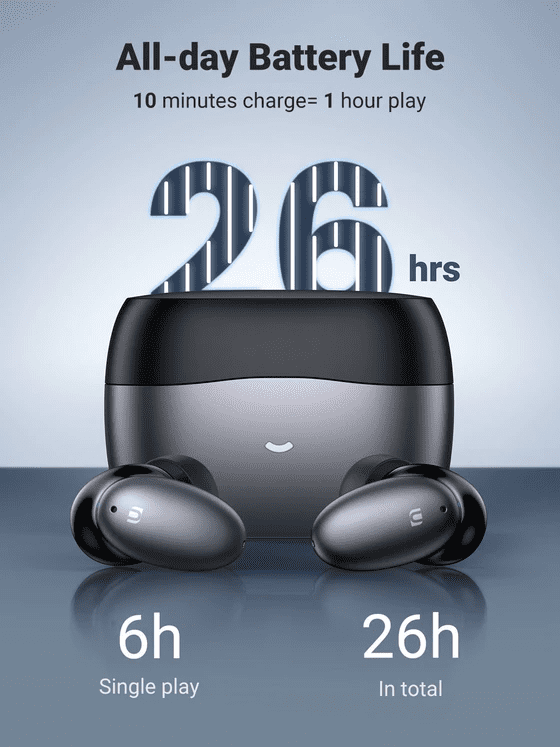 Tai nghe Bluetooth UGREEN Hitune X6 Âm thanh Hifi Chống ồn, tạp âm - Thời gian chơi nhạc lên đến 26 giờ Hàng phân phối chính hãng