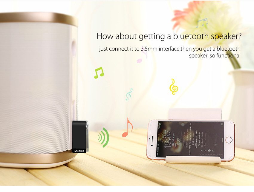 Thiết bị nhận âm thanh Bluetooth Music có hỗ trợ Mic cho Loa, Ô Tô Ugreen 30348