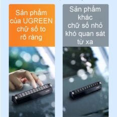 Bảng số điện thoại ô tô UGREEN LP151 Mặt số phủ nam châm, độ bền cao