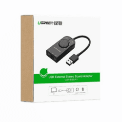 Bộ chuyển đổi âm thanh UGREEN CM129 - Chuyển từ USB sang 3 cổng 3.5mm - Chip SSS1629 DAC 48KHz/16bit