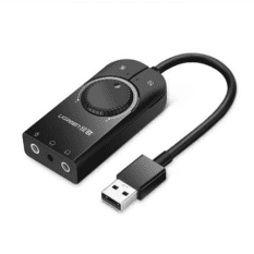 Bộ chuyển đổi âm thanh UGREEN CM129 - Chuyển từ USB sang 3 cổng 3.5mm - Chip SSS1629 DAC 48KHz/16bit