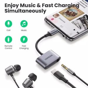 Bộ chuyển đổi có chipset hỗ trợ samsung nguồn PD 7cm usb type c sang 3.5mm Ugreen CM231 60164 7 Bộ chuyển đổi có chipset hỗ trợ samsung nguồn PD 7cm usb type c sang 3.5mm Ugreen CM231 60164