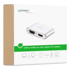 Bộ chuyển đổi đa năng Lightning Micro USB Type-C sang HDMI và VGA cho iphone ipad Android máy tính bảng UGREEN US228