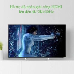 Bộ chuyển đổi HDMI UGREEN CM101 Chuyển sang HDMI/VGA (hỗ trợ nguồn 5V + Audio 3.5mm) dài 30cm