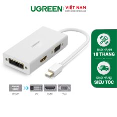 Bộ chuyển đổi Mini DP UGREEN MD114 - Chuyển sang HDMI, DVI, VGA - Hỗ trợ độ phân giải 4K*2K@30Hz