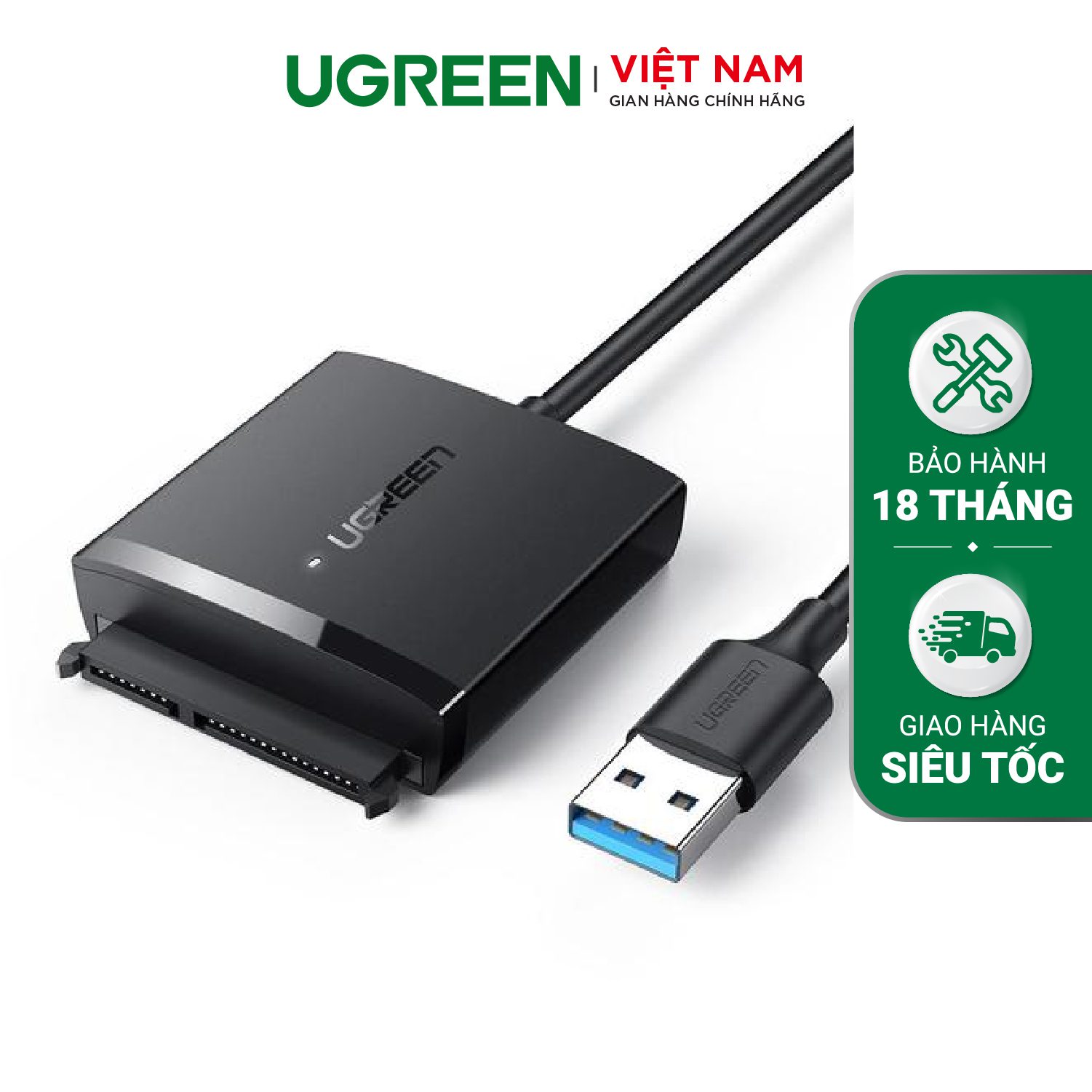 Bộ chuyển đổi ra ổ cứng và SSD SATA UGREEN CM257 Có nguồn DC 5.5mm - Tốc độ truyển tải lên đến 5Gbps – Ugreen Việt Nam