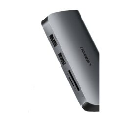 Bộ chuyển đổi Ugreen 50852 Type-C sang HDMI, Lan, USB 3.0, SD/TF