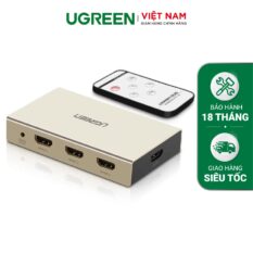 Bộ chuyển mạch HDMI UGREEN MM129 Chuyển 3 vào 1 và 5 vào 1 ra - Hỗ trợ độ phân giải 4K3D - Hỗ trợ Optical + Audio 3.5mm