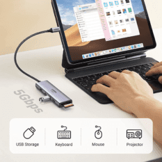 Bộ chuyển Type C  sang 1xHDMI + 3xUSB3.0+SD/ TF Chính hãng UGREEN 60383