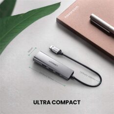 Bộ chuyển USB 3.0 sang LAN, 3*USB 3.0 UGREEN 60812 - Tốc độ mạng 1Gbps, tốc độ truyền dữ liệu 5Gbps