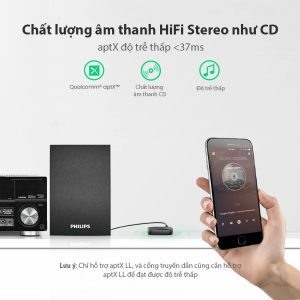 Bộ nhận âm thanh Bluetooth 5.0 UGREEN CM279 Hỗ trợ chuẩn âm thanh APTX - Độ trễ thấp, có micro hỗ trợ đàm thoại - Pin hoạt động 10 giờ liên tục 10 Bộ nhận âm thanh Bluetooth 5.0 UGREEN CM279 Hỗ trợ chuẩn âm thanh APTX - Độ trễ thấp, có micro hỗ trợ đàm thoại - Pin hoạt động 10 giờ liên tục
