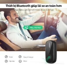 Bộ nhận âm thanh Bluetooth 5.0 UGREEN CM279 Hỗ trợ chuẩn âm thanh APTX - Độ trễ thấp, có micro hỗ trợ đàm thoại - Pin hoạt động 10 giờ liên tục