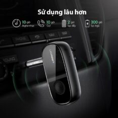 Bộ nhận âm thanh Bluetooth 5.0 UGREEN CM279 Hỗ trợ chuẩn âm thanh APTX - Độ trễ thấp, có micro hỗ trợ đàm thoại - Pin hoạt động 10 giờ liên tục