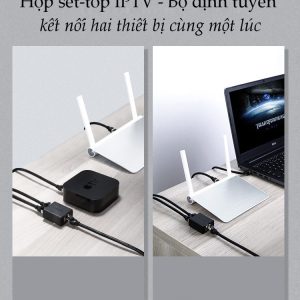 Bộ phân luồng tín hiệu IPTV và LAN RJ45 2 vào 1 Ugreen 50923
