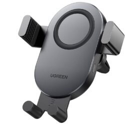 Bộ sạc không dây kết hợp giá đỡ điện thoại trên ô tô UGREEN 40118 - Công nghệ sạc Qi 15W,- Đệm cao su chống trơn trượt, trầy xước