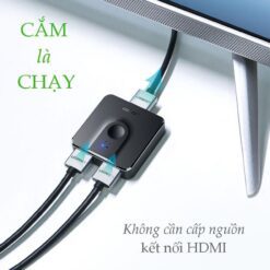 Bộ Switch HDMI 2 ra 1 UGREEN CM217 (tương thích ngược 1 ra 2) chuẩn 1.4