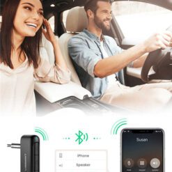 Bộ thu Bluetooth 5.0 UGREEN CM276 - Truyền tải chất lượng âm thanh Hifi - Chân cắm 3.5mm cho xe hơi - Tuổi thọ pin lên đến 300 giờ
