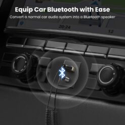 Bộ thu Bluetooth 5.0 UGREEN CM309 - Tích hợp mic đàm thoại trên ô tô -  Kết nối đồng thời 2 thiết bị hỗ trợ nghe và gọi