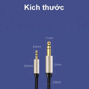 Cáp âm thanh 3.5mm ra 6.35mm UGREEN AV127 - Truyền tải âm thanh Hifi chất lượng cao - Đầu nối mạ vàng, vỏ bện chống rối 11 Cáp âm thanh 3.5mm ra 6.35mm UGREEN AV127 - Truyền tải âm thanh Hifi chất lượng cao - Đầu nối mạ vàng, vỏ bện chống rối